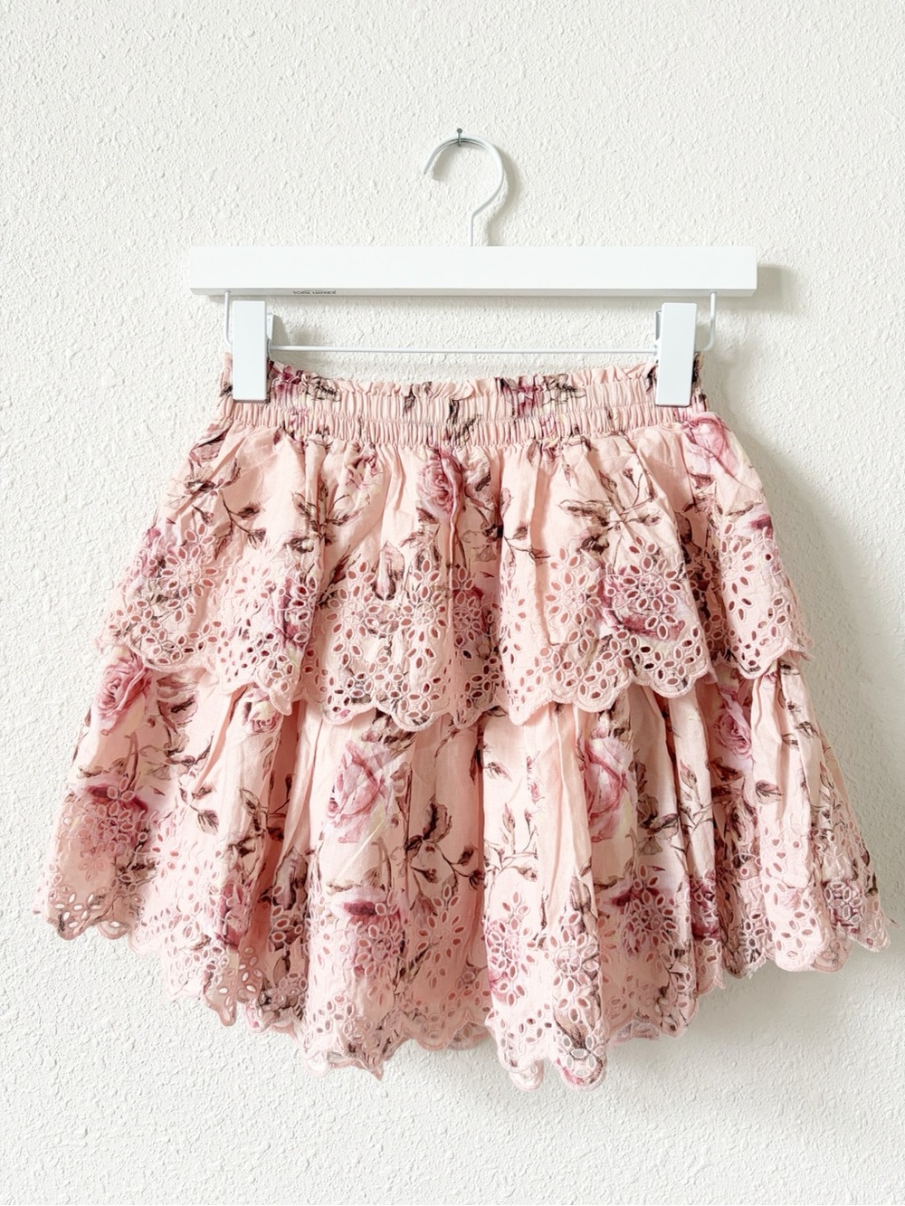 Gap × LoveShackFancy Floral Flippy Skirt Size XS Feminine Eyelet Bohemian